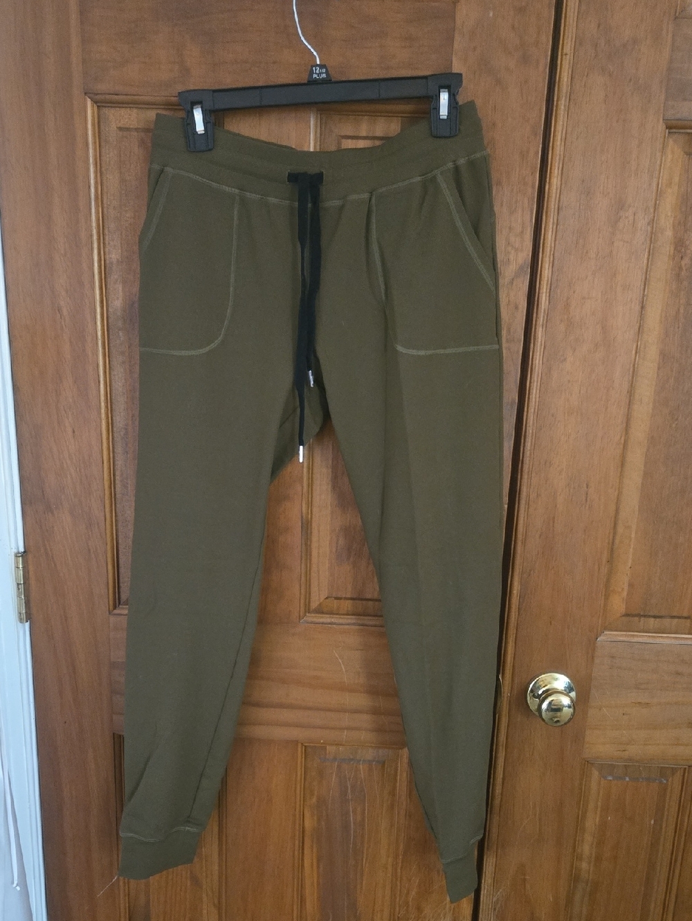 Men's Olive Green Jogger Pants with Drawstring Waist